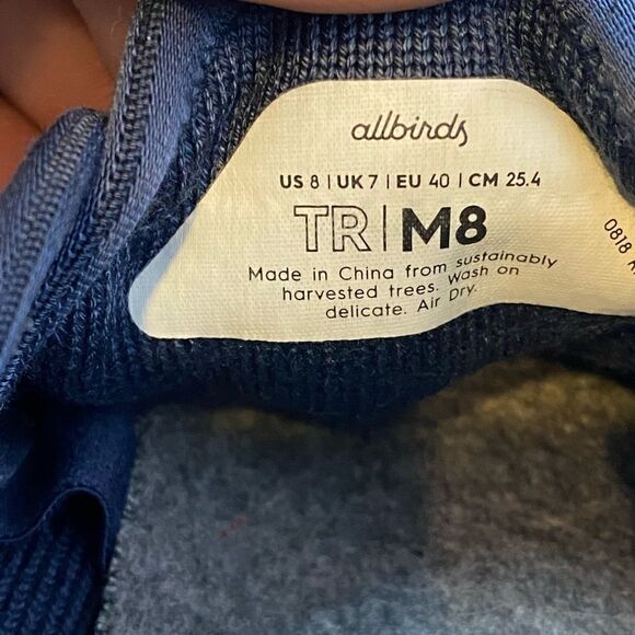 Allbirds Blue Lace Up Men’s Tree Runners Mesh
Comfort Athletic Sneakers Shoes 8 - Picture 4 of 6